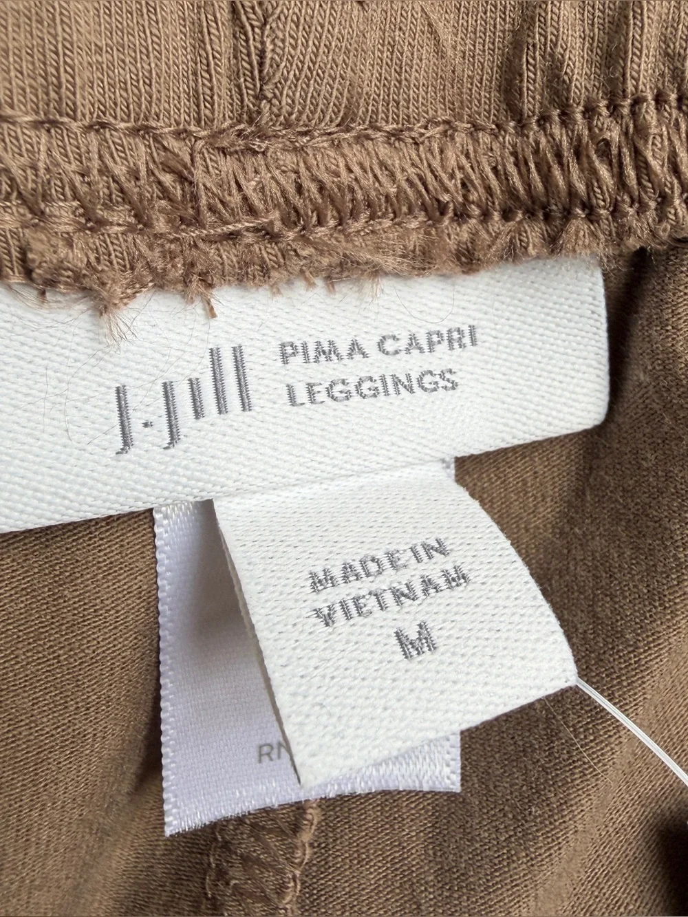 J Jill Pima Capri Leggings Hazelnut Size M New